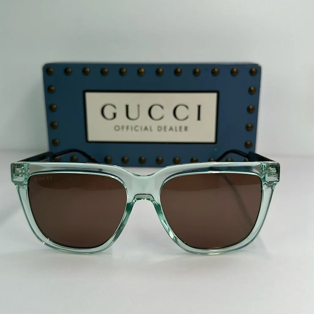 New Authentic GUCCI Men's Rectangular Sunglasses GG0976S-002-56